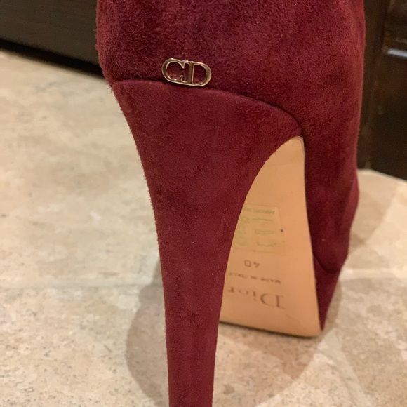 Christian Dior Red Suede 6” Boots - Picture 4 of 8